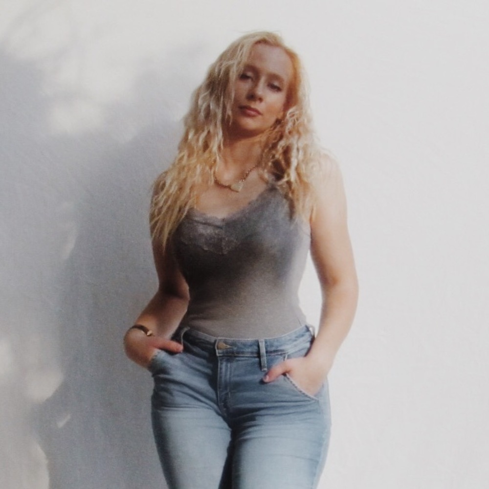 VINTAGE GRAY LACEY CAMISOLE